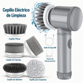 Cepillo Eléctrico Giratorio Inalámbrico | Limpieza Profunda para Baño, Cocina y Azulejos | 5 Cabezales Intercambiables | Recargable USB