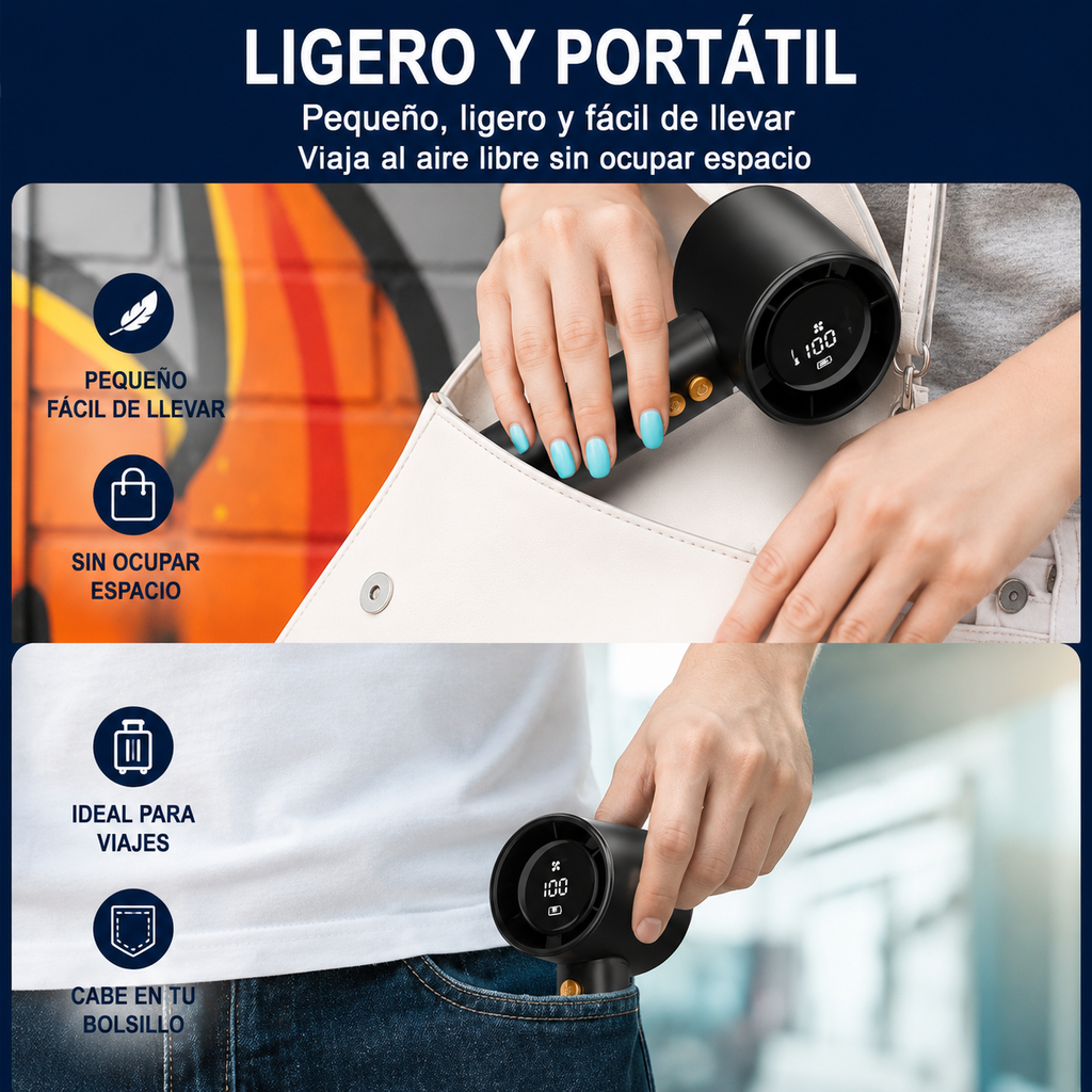 Ventilador Portátil N68 Turbo